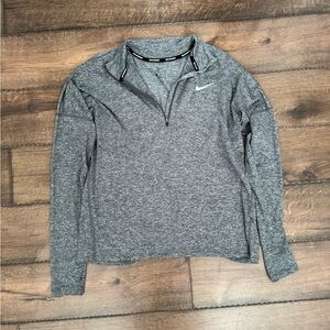 Nike Heather Gray Quarter-Zip Top